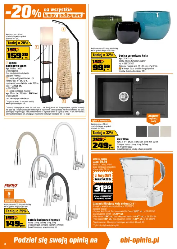 OBI - gazetka promocyjna Gazetka od środy 04.06 do wtorku 17.06 - strona 8