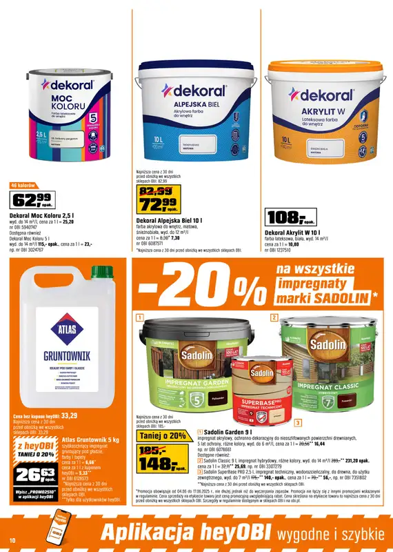 OBI - gazetka promocyjna Gazetka od środy 04.06 do wtorku 17.06 - strona 10