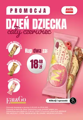 AVIA Stacje Paliw - gazetka promocyjna Promocja! od środy 04.06 do poniedziałku 30.06 AVIA Stacje Paliw - gazetka promocyjna Promocja! od środy 04.06 do poniedziałku 30.06