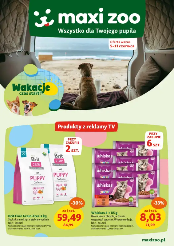 MAXI ZOO - gazetka promocyjna Maxi Zoo - Wszystko dla Twojego pupila od czwartku 05.06 do środy 11.06