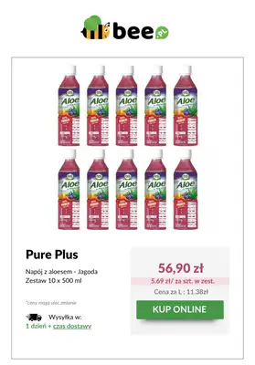 Bee.pl - gazetka promocyjna Aloesowe orzeźwienie od środy 04.06 do wtorku 10.06 - strona 6 Bee.pl - gazetka promocyjna Aloesowe orzeźwienie od środy 04.06 do wtorku 10.06 - strona 6