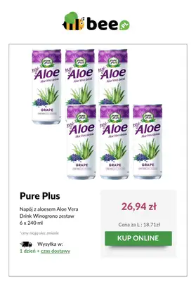 Bee.pl - gazetka promocyjna Aloesowe orzeźwienie od środy 04.06 do wtorku 10.06 - strona 7 Bee.pl - gazetka promocyjna Aloesowe orzeźwienie od środy 04.06 do wtorku 10.06 - strona 7