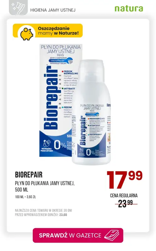 Drogerie Natura - gazetka promocyjna Higiena jamy ustnej - szczoteczki i pasty na promocji! od poniedziałku 09.06 do niedzieli 22.06 - strona 5