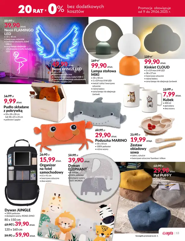 Salony Agata - gazetka promocyjna Gazetka od poniedziałku 09.06 do niedzieli 29.06 - strona 13