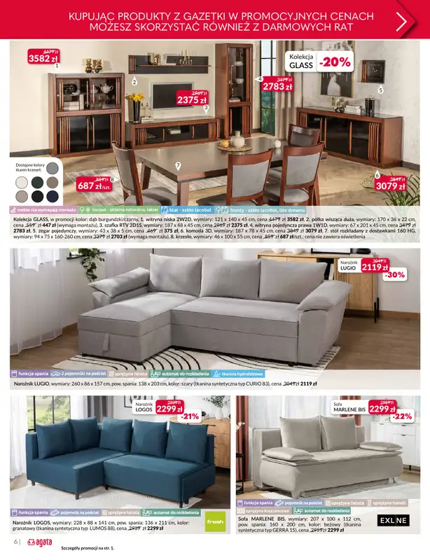 Salony Agata - gazetka promocyjna Gazetka od poniedziałku 09.06 do niedzieli 29.06 - strona 6