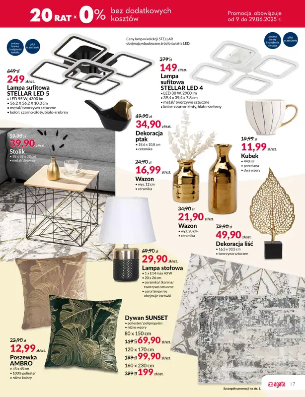 Salony Agata - gazetka promocyjna Gazetka od poniedziałku 09.06 do niedzieli 29.06 - strona 7