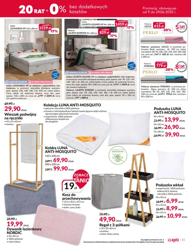 Salony Agata - gazetka promocyjna Gazetka od poniedziałku 09.06 do niedzieli 29.06 - strona 15