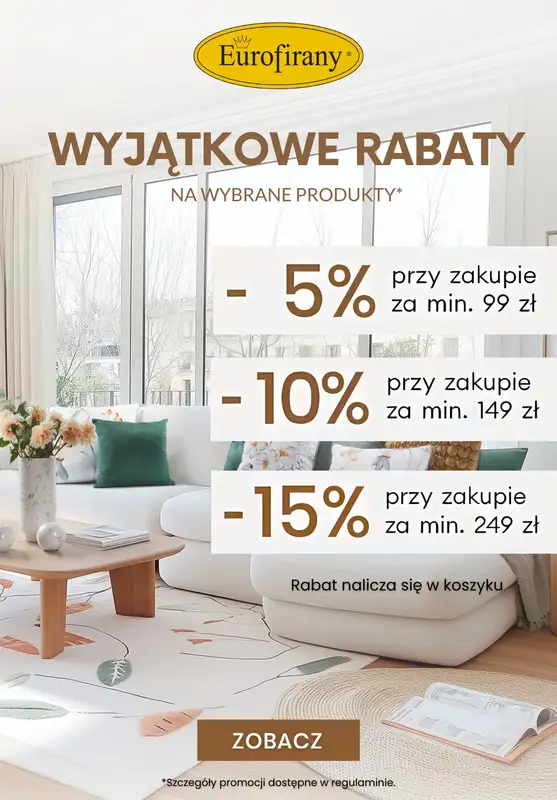 Eurofirany - gazetka promocyjna Wyjątkowe RABATY do -15% od piątku 06.06 do wtorku 24.06