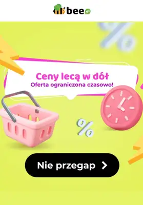 Bee.pl - gazetka promocyjna Ceny WOW! Złap HITY WEEKENDU od piątku 06.06 do poniedziałku 09.06 Bee.pl - gazetka promocyjna Ceny WOW! Złap HITY WEEKENDU od piątku 06.06 do poniedziałku 09.06