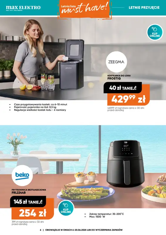 Max Elektro - gazetka promocyjna Gazetka od piątku 06.06 do piątku 20.06 - strona 6