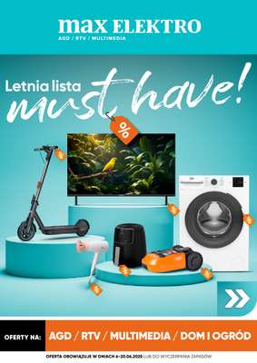 Max Elektro - gazetka promocyjna Gazetka od piątku 06.06 do piątku 20.06