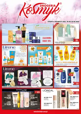 Drogeria Kosmyk - gazetka promocyjna Gazetka od poniedziałku 09.06 do poniedziałku 30.06 Drogeria Kosmyk - gazetka promocyjna Gazetka od poniedziałku 09.06 do poniedziałku 30.06