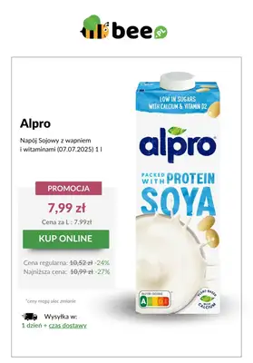 Bee.pl - gazetka promocyjna Alpro w promocyjnej cenie! od poniedziałku 09.06 do poniedziałku 16.06 - strona 5 Bee.pl - gazetka promocyjna Alpro w promocyjnej cenie! od poniedziałku 09.06 do poniedziałku 16.06 - strona 5
