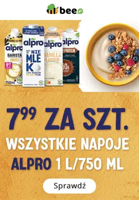 Bee.pl - gazetka promocyjna Alpro w promocyjnej cenie! od poniedziałku 09.06 do poniedziałku 16.06 Bee.pl - gazetka promocyjna Alpro w promocyjnej cenie! od poniedziałku 09.06 do poniedziałku 16.06