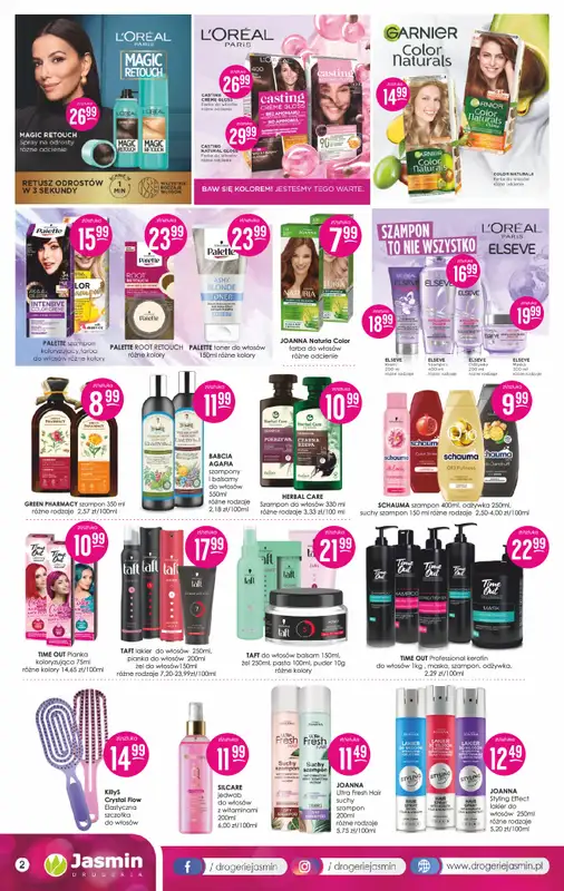 Drogerie Jasmin - gazetka promocyjna Gazetka od poniedziałku 09.06 do poniedziałku 30.06 - strona 2