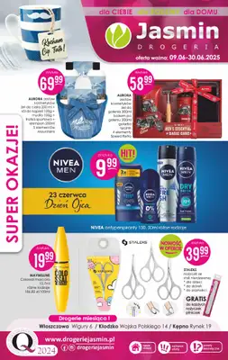 Drogerie Jasmin - gazetka promocyjna Gazetka od poniedziałku 09.06 do poniedziałku 30.06 Drogerie Jasmin - gazetka promocyjna Gazetka od poniedziałku 09.06 do poniedziałku 30.06