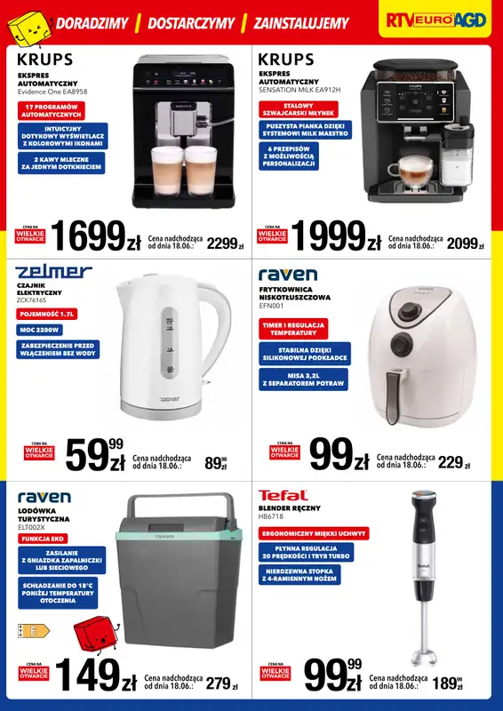 RTV EURO AGD - gazetka promocyjna WIELKIE OTWARCIE! PH S1 OPOCZNO od soboty 14.06 do wtorku 17.06 - strona 5