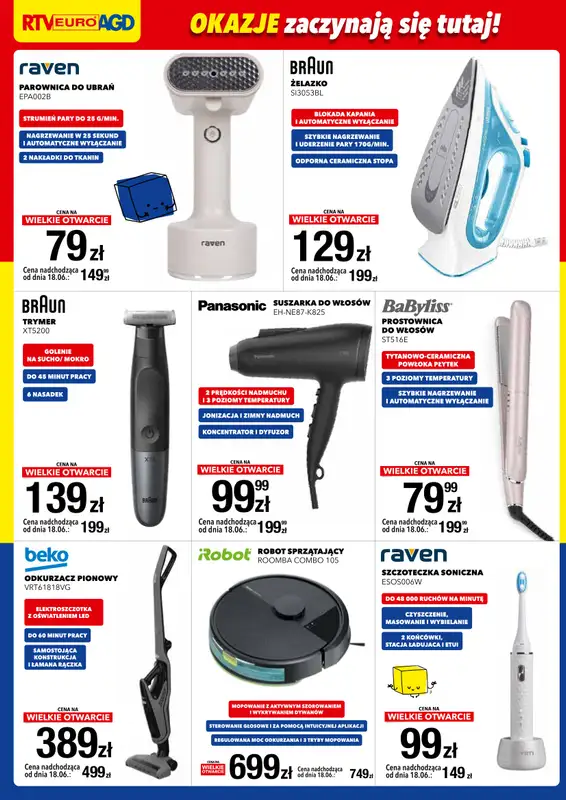 RTV EURO AGD - gazetka promocyjna WIELKIE OTWARCIE! PH S1 OPOCZNO od soboty 14.06 do wtorku 17.06 - strona 6