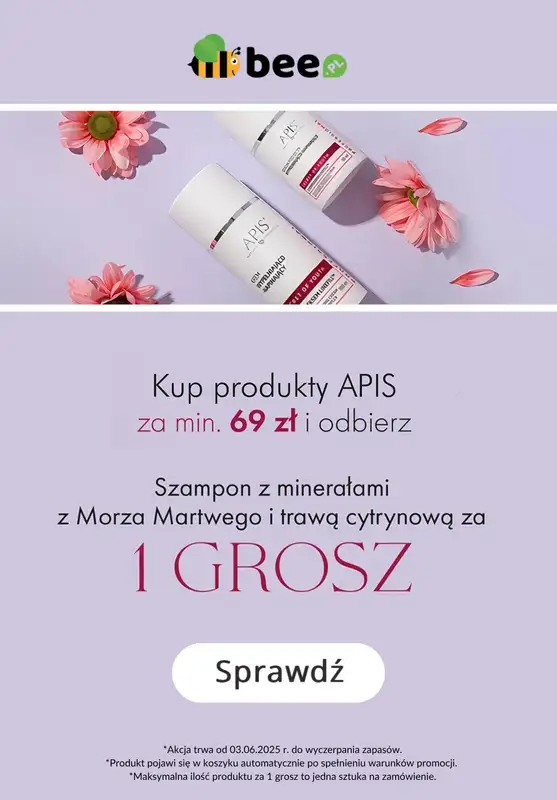 Bee.pl - gazetka promocyjna Złap szampon Apis za 1 gr! od wtorku 10.06 