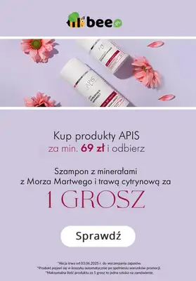 Bee.pl - gazetka promocyjna Złap szampon Apis za 1 gr! od wtorku 10.06  Bee.pl - gazetka promocyjna Złap szampon Apis za 1 gr! od wtorku 10.06