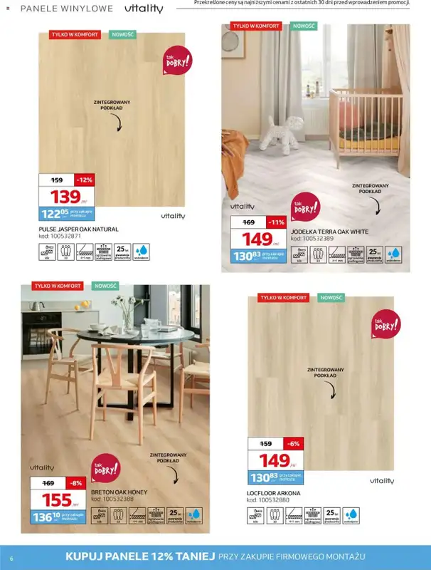 Komfort - gazetka promocyjna Gazetka od środy 11.06 do wtorku 15.07 - strona 6