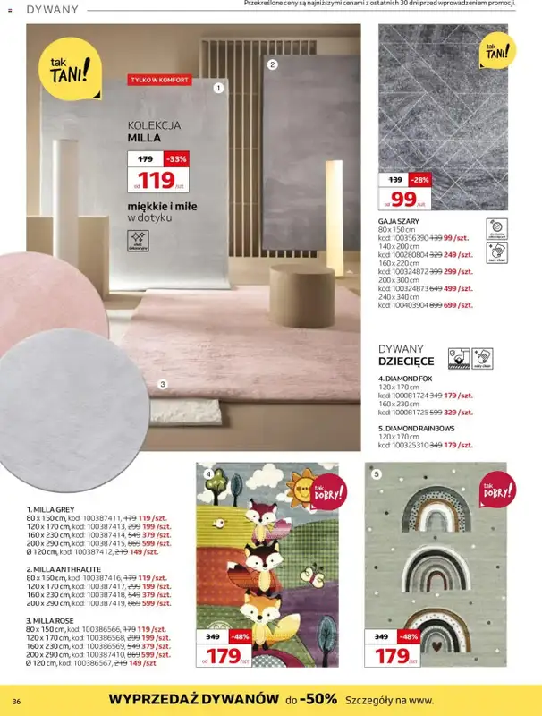 Komfort - gazetka promocyjna Gazetka od środy 11.06 do wtorku 15.07 - strona 36