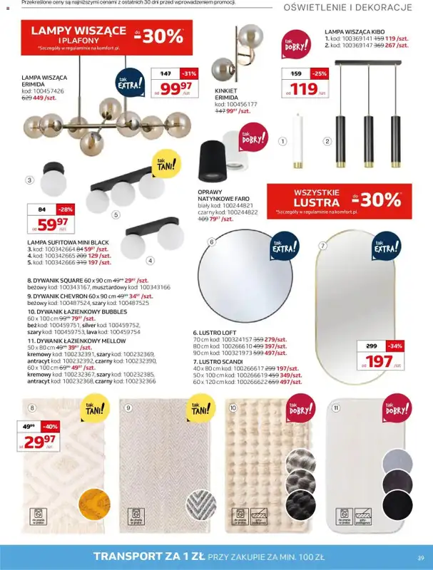 Komfort - gazetka promocyjna Gazetka od środy 11.06 do wtorku 15.07 - strona 39