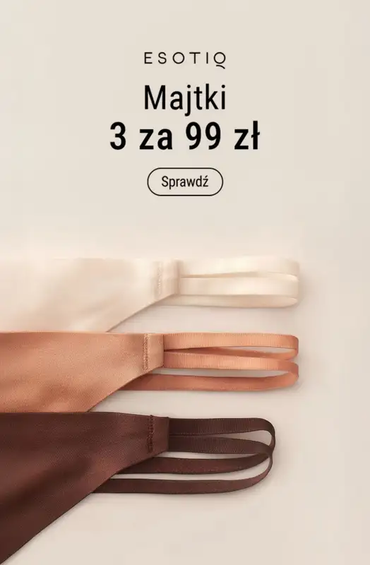 Esotiq - gazetka promocyjna Majtki 3 za 99 zł od środy 11.06 do poniedziałku 30.06