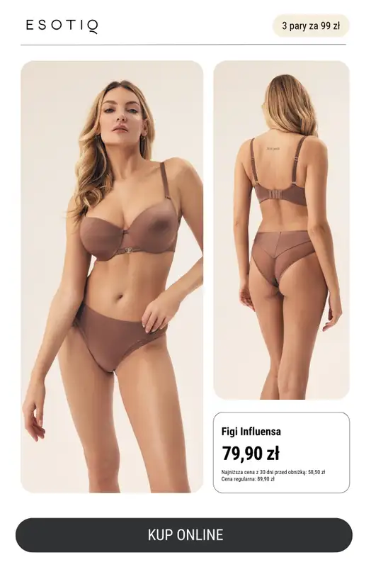 Esotiq - gazetka promocyjna Majtki 3 za 99 zł od środy 11.06 do poniedziałku 30.06 - strona 9