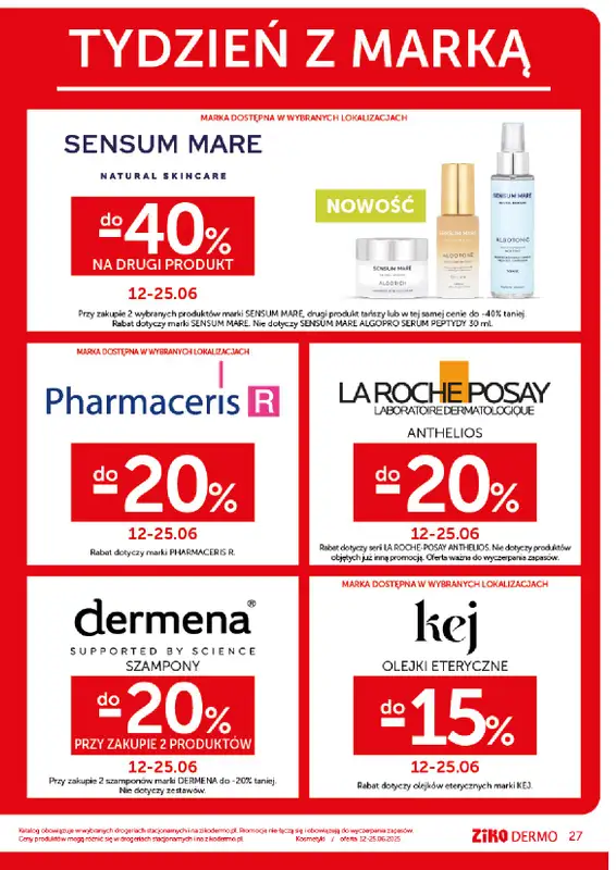 Ziko Dermo - gazetka promocyjna Gazetka od czwartku 12.06 do środy 25.06 - strona 27