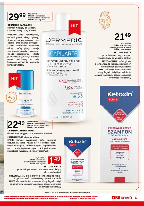 Ziko Dermo - gazetka promocyjna Gazetka od czwartku 12.06 do środy 25.06 - strona 17