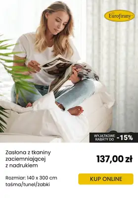 Eurofirany - gazetka promocyjna Zasłony zaciemniające - idealne na upały od czwartku 12.06  - strona 5 Eurofirany - gazetka promocyjna Zasłony zaciemniające - idealne na upały od czwartku 12.06  - strona 5