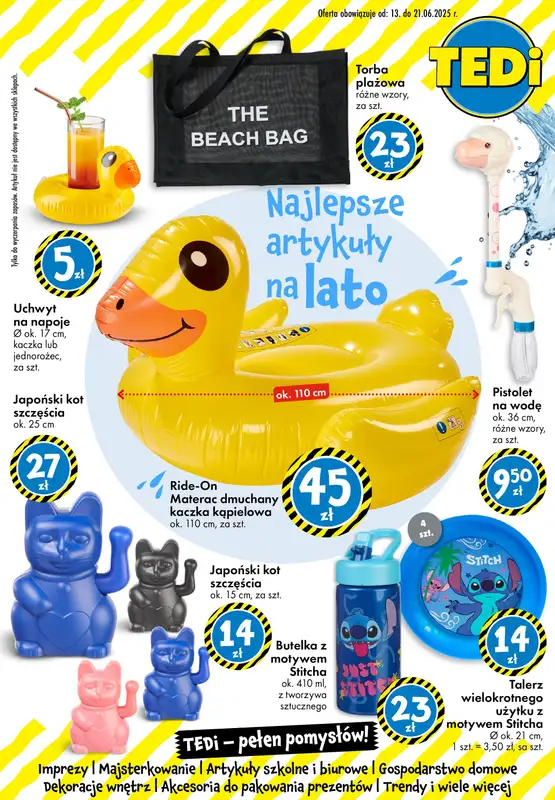 Tedi - gazetka promocyjna Gazetka od piątku 13.06 do soboty 21.06