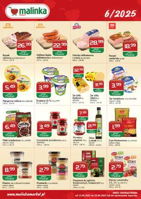 MALINKA - gazetka promocyjna Gazetka od czwartku 12.06 do środy 25.06