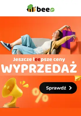 Bee.pl - gazetka promocyjna Jeszcze lepsze ceny - WYPRZEDAŻ od czwartku 12.06 do środy 18.06 Bee.pl - gazetka promocyjna Jeszcze lepsze ceny - WYPRZEDAŻ od czwartku 12.06 do środy 18.06
