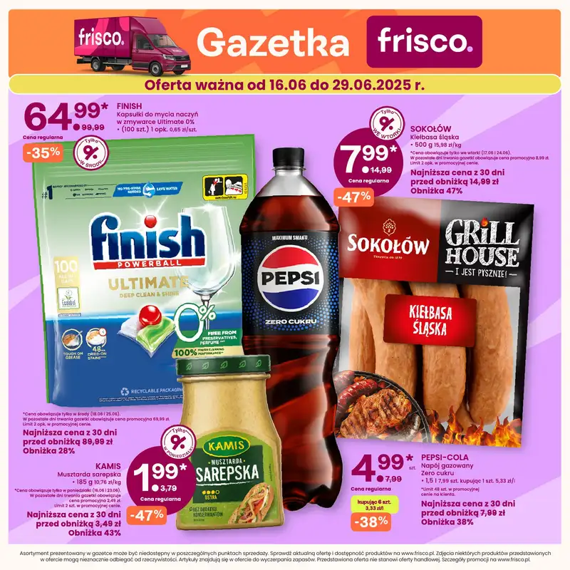 Frisco - gazetka promocyjna Gazetka od poniedziałku 16.06 do niedzieli 29.06