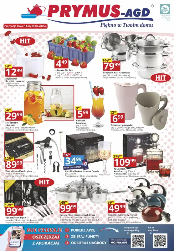 Prymus AGD - gazetka promocyjna Gazetka od poniedziałku 16.06 do soboty 05.07
