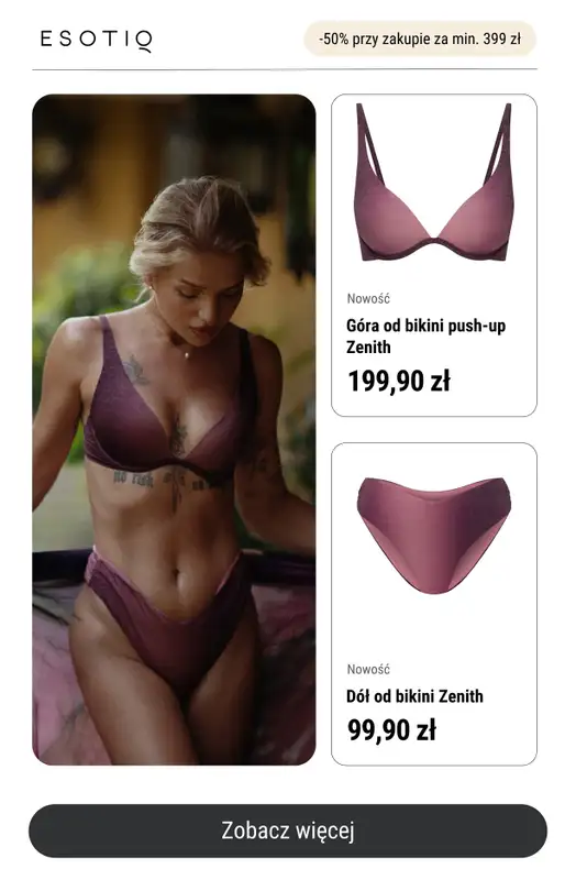 Esotiq - gazetka promocyjna -50% przy zakupach za min. 399 zł od środy 18.06 do poniedziałku 30.06 - strona 9