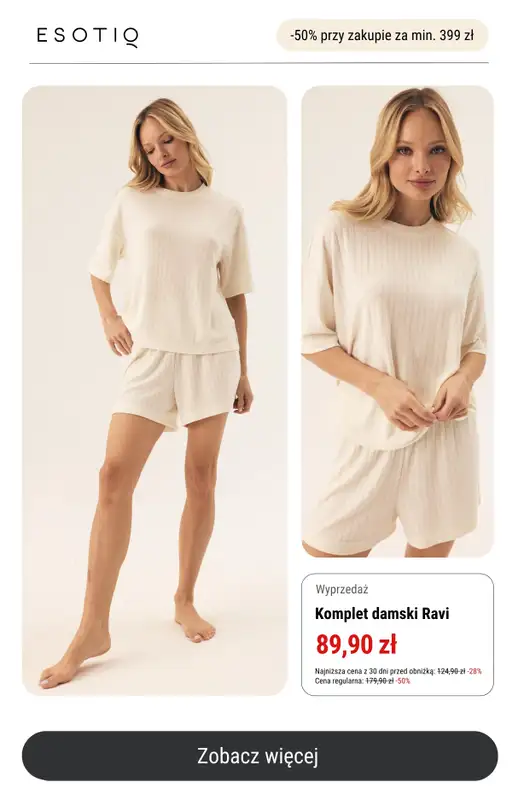 Esotiq - gazetka promocyjna -50% przy zakupach za min. 399 zł od środy 18.06 do poniedziałku 30.06 - strona 6