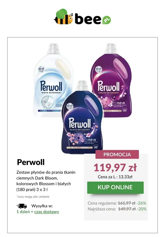 Bee.pl - gazetka promocyjna Do -22% płyny do prania Perwoll od poniedziałku 16.06  - strona 2