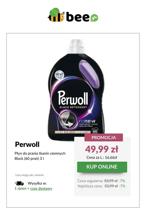 Bee.pl - gazetka promocyjna Do -22% płyny do prania Perwoll od poniedziałku 16.06  - strona 4