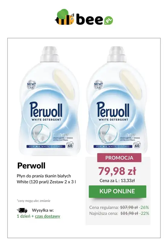 Bee.pl - gazetka promocyjna Do -22% płyny do prania Perwoll od poniedziałku 16.06  - strona 8