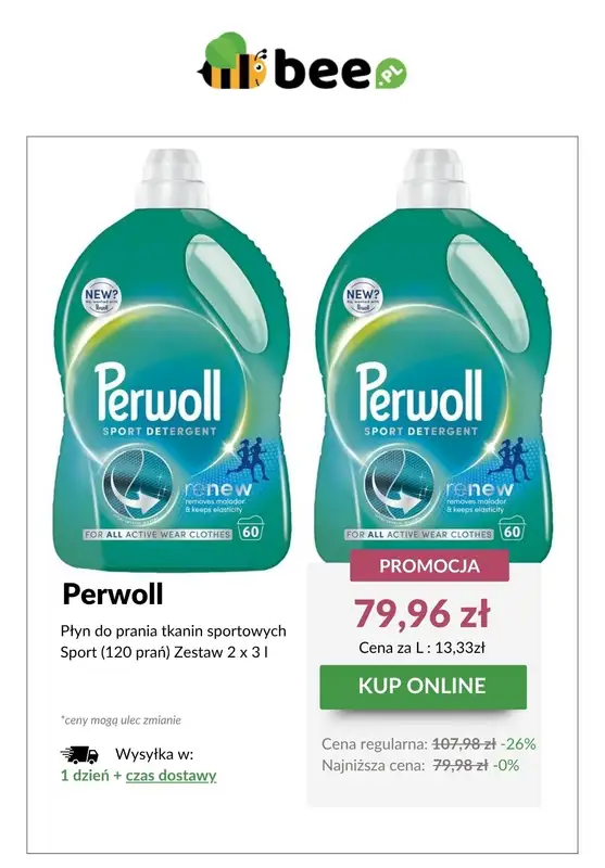 Bee.pl - gazetka promocyjna Do -22% płyny do prania Perwoll od poniedziałku 16.06  - strona 10