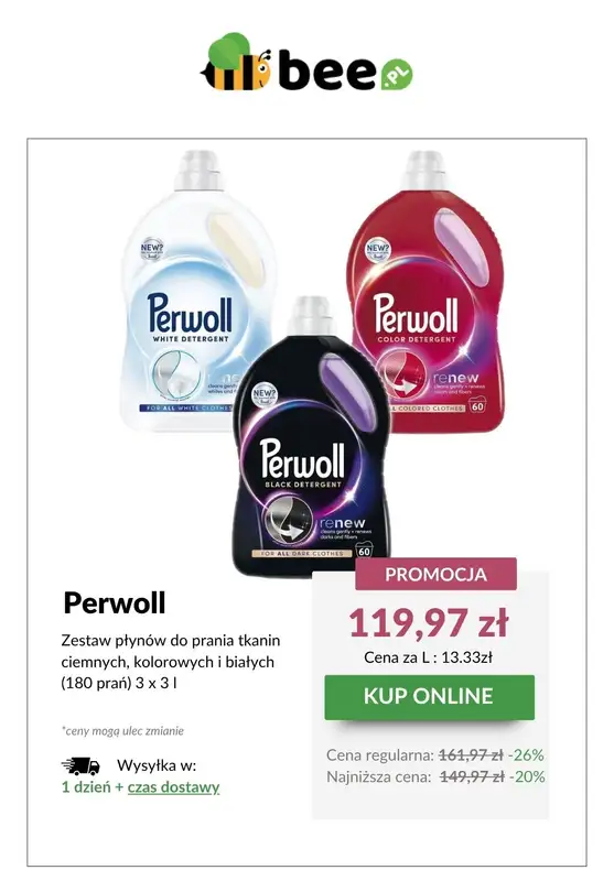 Bee.pl - gazetka promocyjna Do -22% płyny do prania Perwoll od poniedziałku 16.06  - strona 3