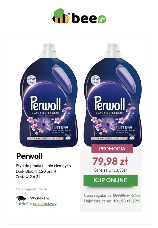 Bee.pl - gazetka promocyjna Do -22% płyny do prania Perwoll od poniedziałku 16.06  - strona 6
