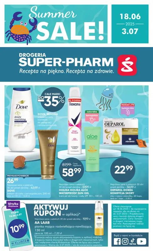 Super-Pharm - gazetka promocyjna Gazetka Summer Sale od środy 18.06 do czwartku 03.07