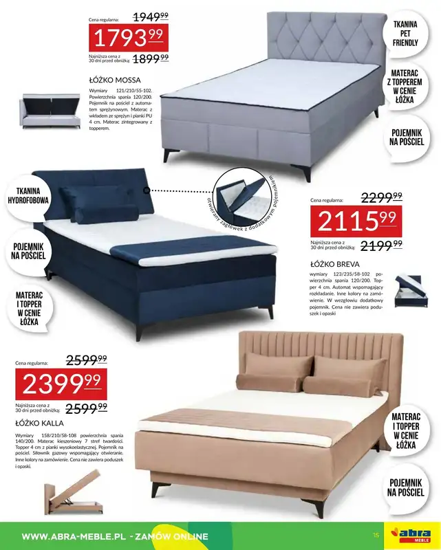 Abra Meble - gazetka promocyjna Gazetka od środy 18.06 do poniedziałku 07.07 - strona 15