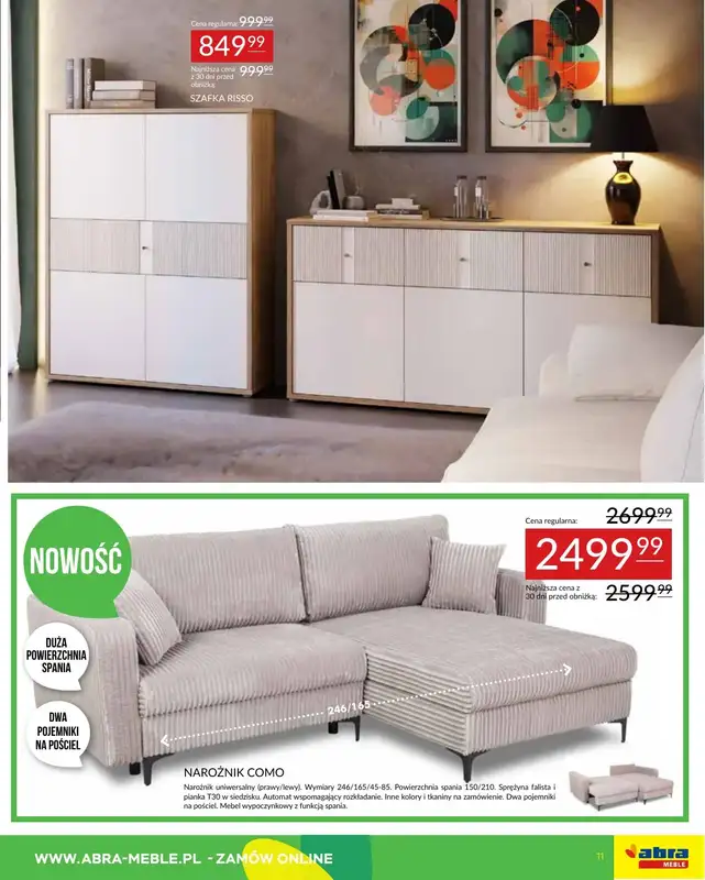 Abra Meble - gazetka promocyjna Gazetka od środy 18.06 do poniedziałku 07.07 - strona 11
