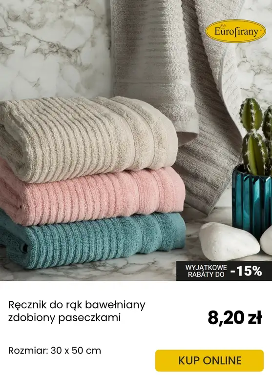 Eurofirany - gazetka promocyjna Ręczniki w SUPERCENACH! od czwartku 19.06  - strona 4