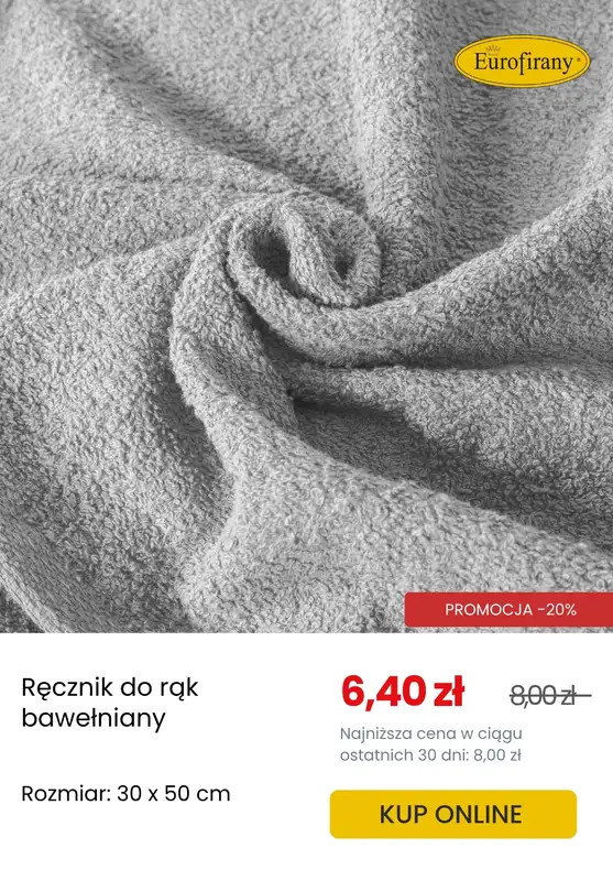 Eurofirany - gazetka promocyjna Ręczniki w SUPERCENACH! od czwartku 19.06  - strona 2